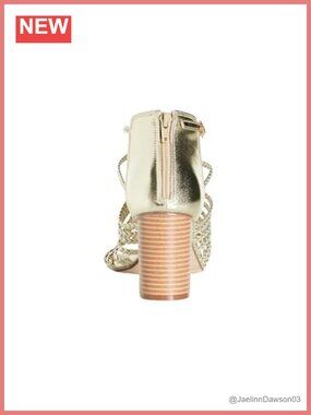 Wide Fit Braided Mida Heels Block Heel Open Toe PVC